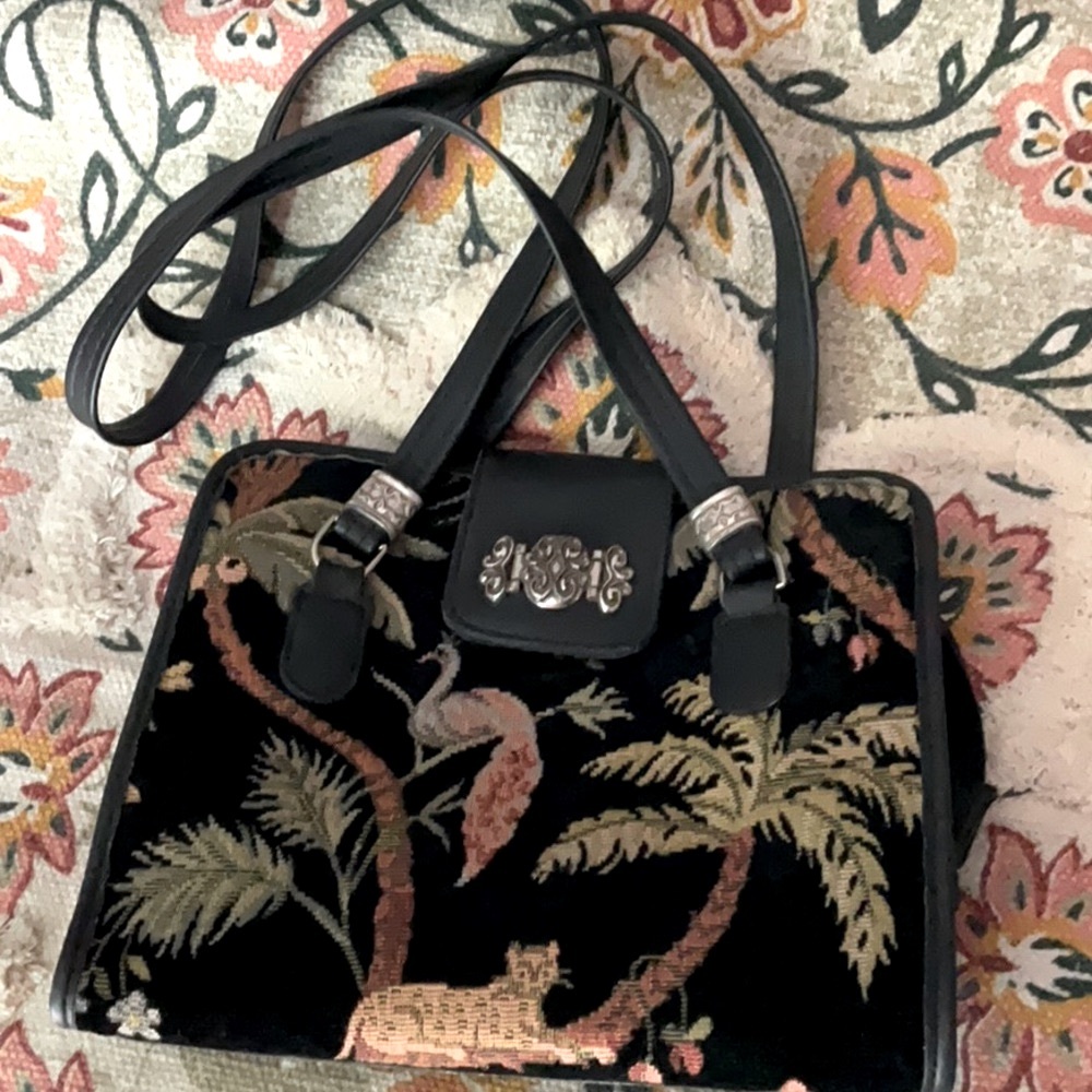 Vintage Palm Tree Tropical Design Woven Tote Bag